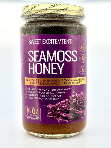 AIH Sea Moss Honey with Burdock Root 16 OZ African Herbal Treasures